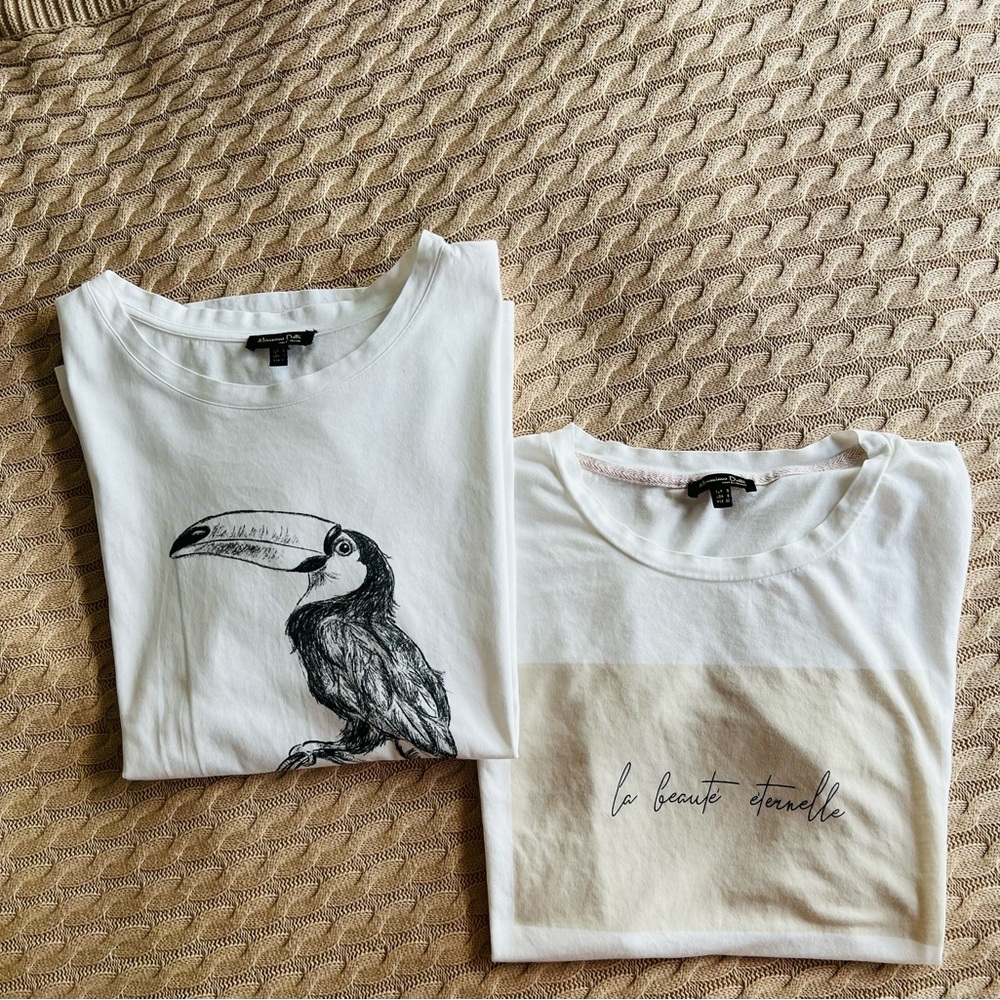 White Graphic T-Shirts Set